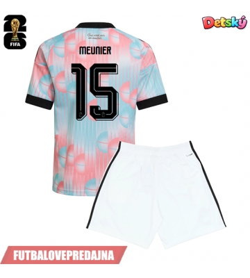 Lacne Dětský Futbalové dres Belgicko Thomas Meunier #15 MS 2026 Krátky Rukáv - Preč (+ trenírky)